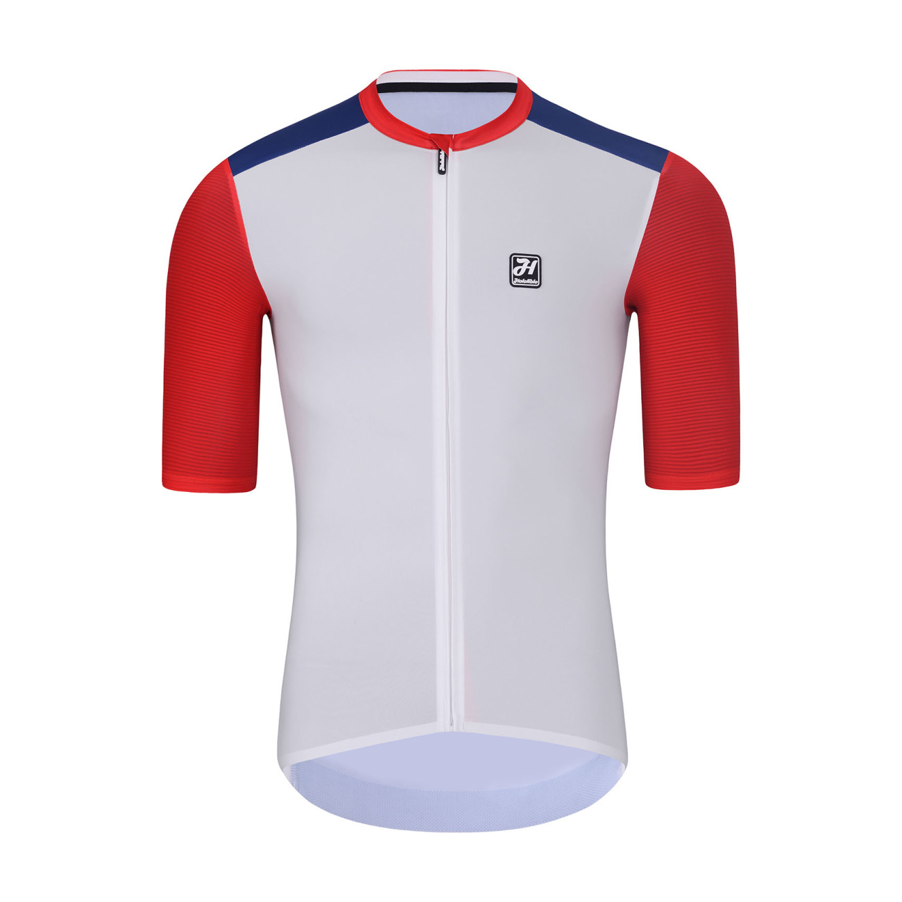 
                HOLOKOLO Cyklistický dres s krátkým rukávem - TECHNICAL  - bílá/modrá XL
            
