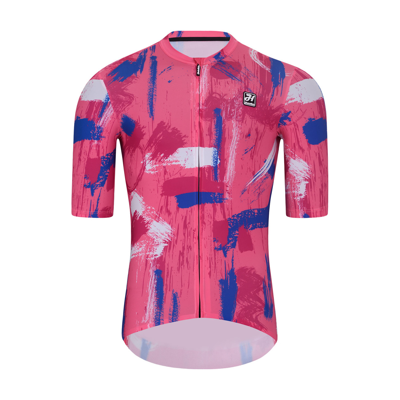Levně HOLOKOLO Cyklistický dres s krátkým rukávem - STROKES - růžová/modrá 5XL