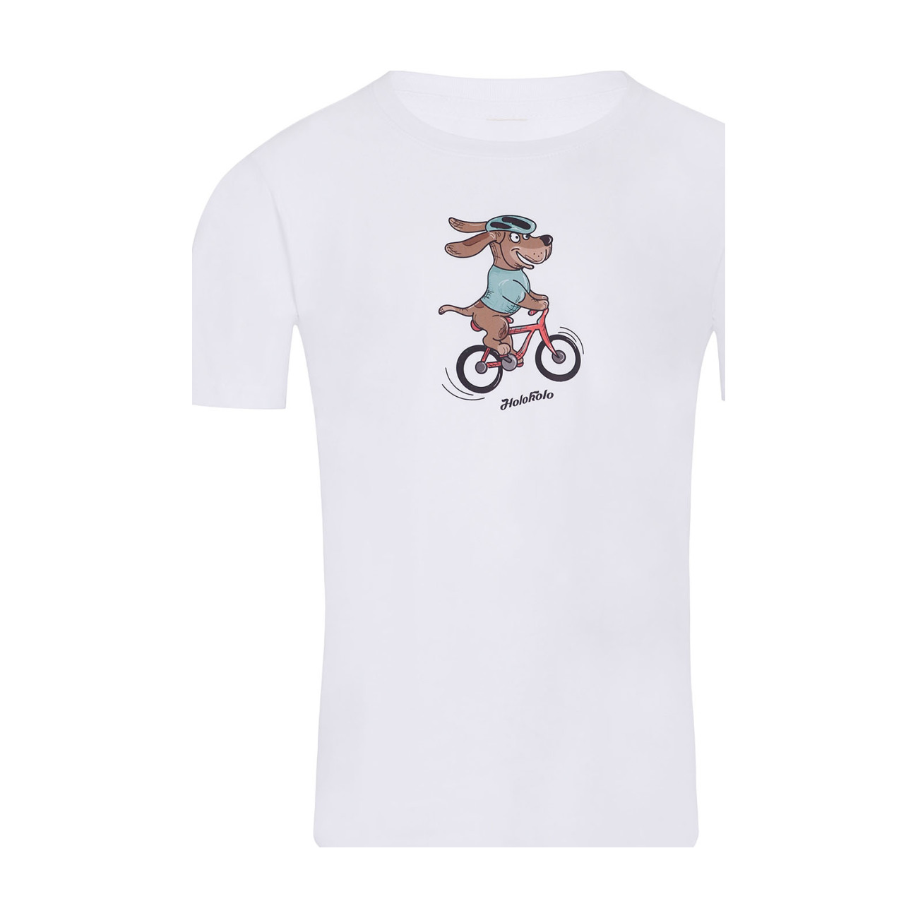 
                NU. BY HOLOKOLO Cyklistické triko s krátkým rukávem - PEDAL POWER - bílá
            