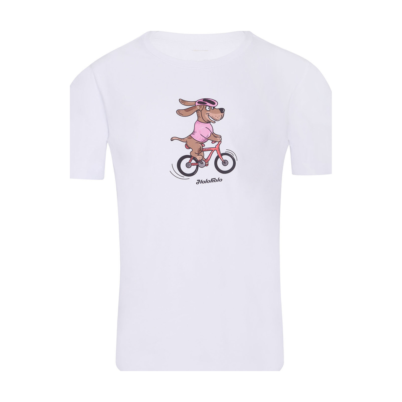 
                NU. BY HOLOKOLO Cyklistické triko s krátkým rukávem - PEDAL POWER - bílá L-155cm
            