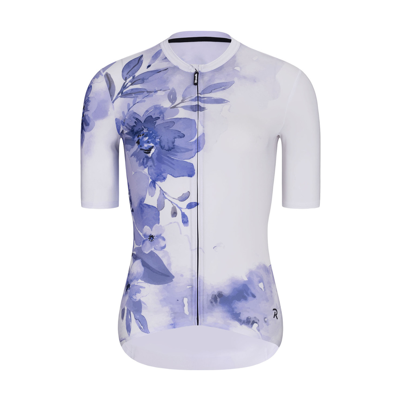 Levně RIVANELLE BY HOLOKOLO Cyklistický dres s krátkým rukávem - FLOWERY LADY - bílá/fialová/modrá S