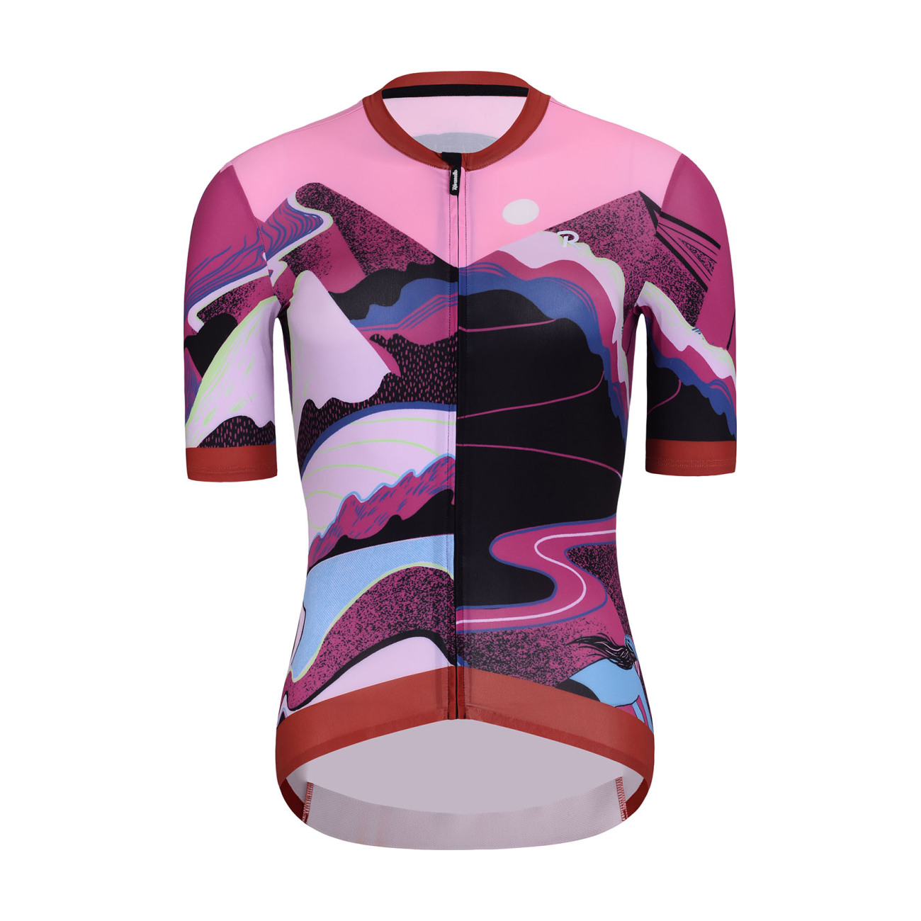 
                RIVANELLE BY HOLOKOLO Cyklistický dres s krátkým rukávem - SUNSET ELITE LADY LIMITED EDITION - růžová/vícebarevná M
            