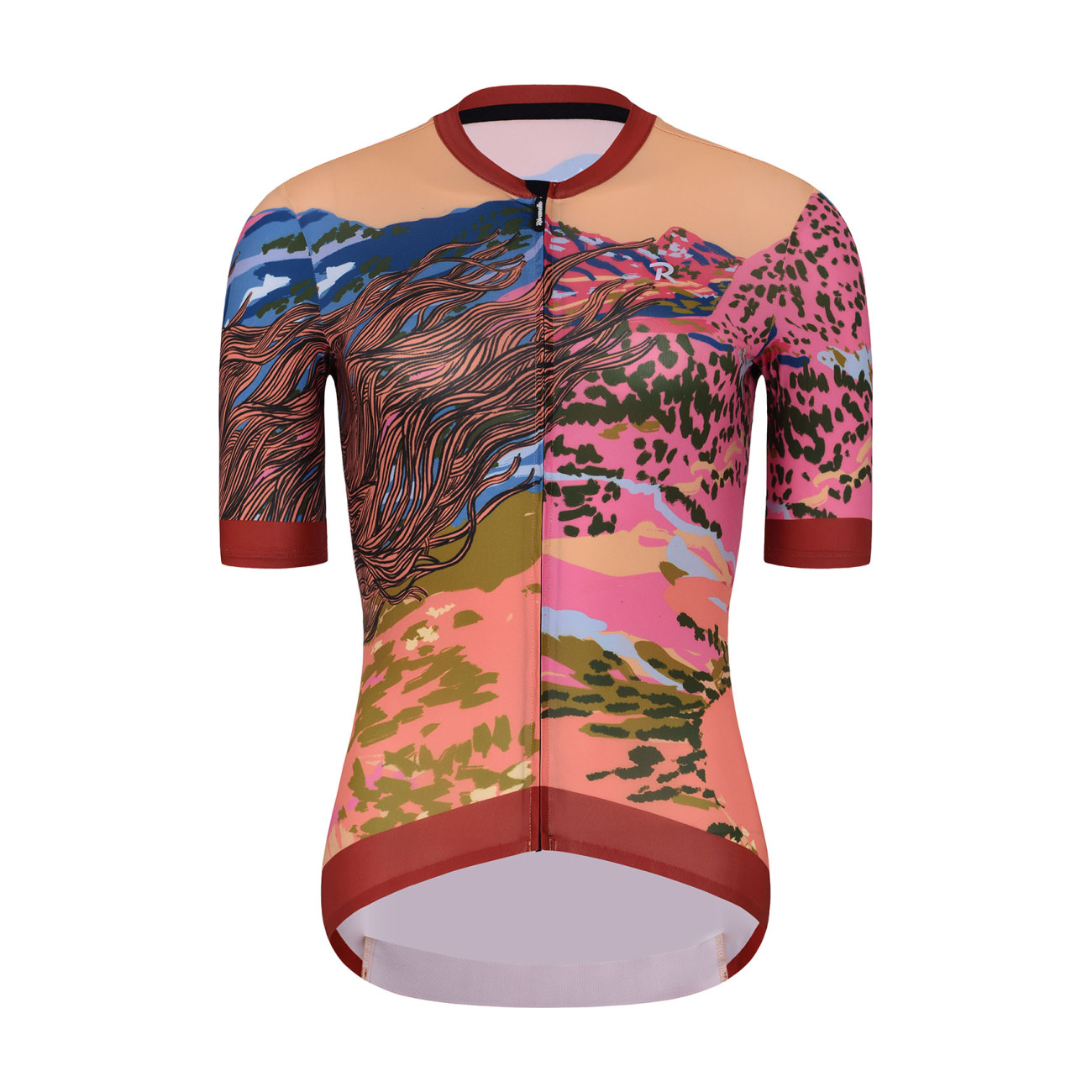 
                RIVANELLE BY HOLOKOLO Cyklistický dres s krátkým rukávem - FREE ELITE LADY LIMITED EDITION - oranžová/vícebarevná XS
            