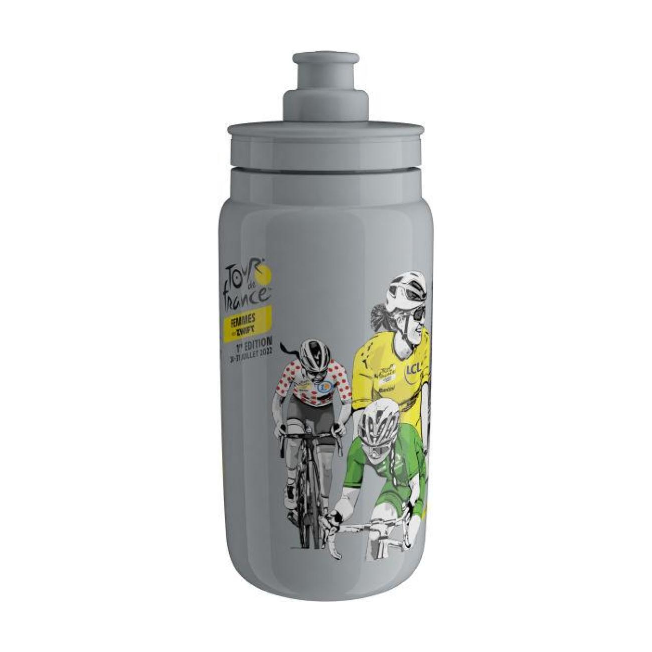 Levně ELITE Cyklistická láhev na vodu - FLY 550 TDF FEMMES - šedá