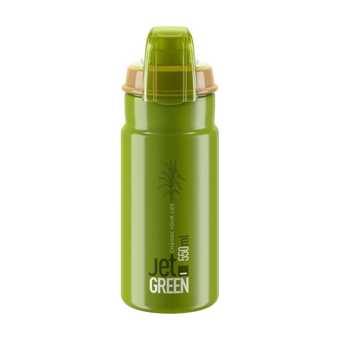 Levně ELITE Cyklistická láhev na vodu - JET GREEN PLUS 550 - světle zelená