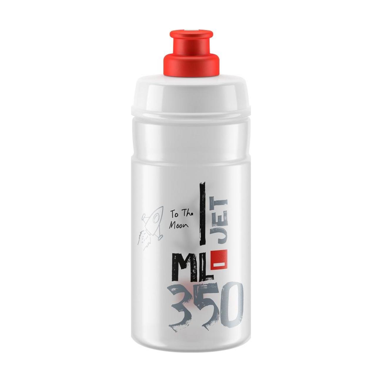 Levně ELITE Cyklistická láhev na vodu - JET 350 - transparentní
