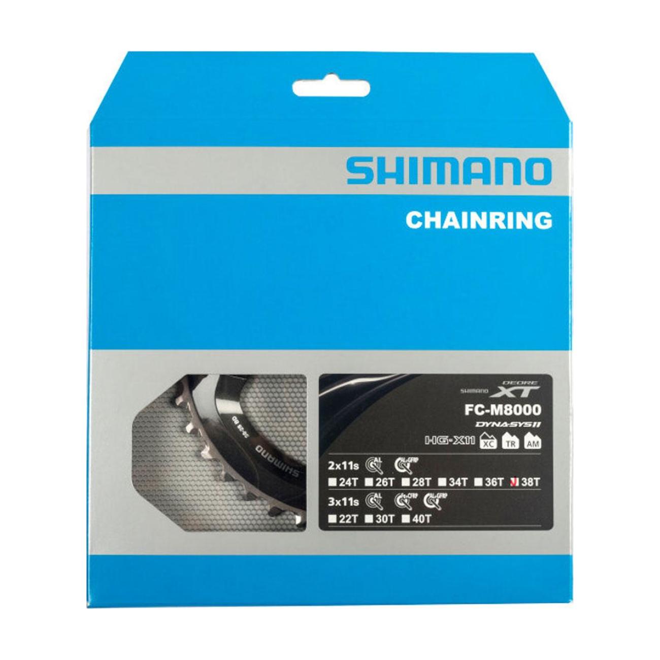 
                SHIMANO převodník - DEORE XT M8000 38 - černá
            