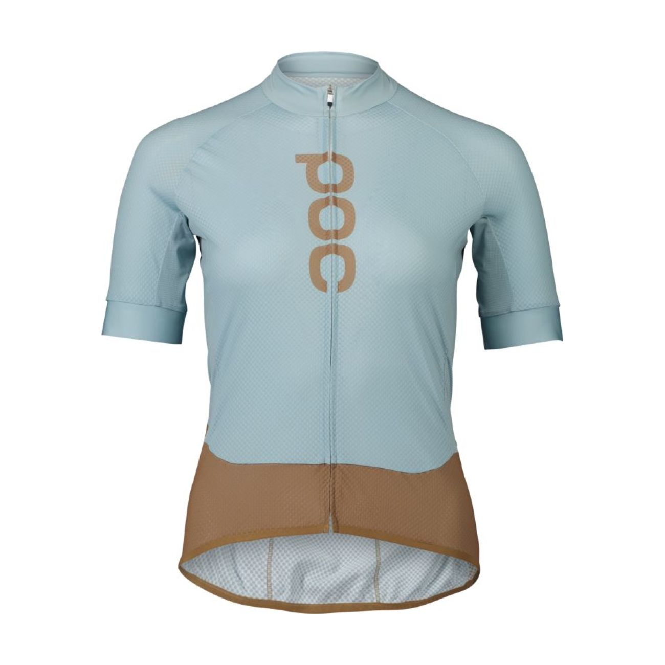 Levně POC Cyklistický dres s krátkým rukávem - ESSENTIAL ROAD - modrá/hnědá XS