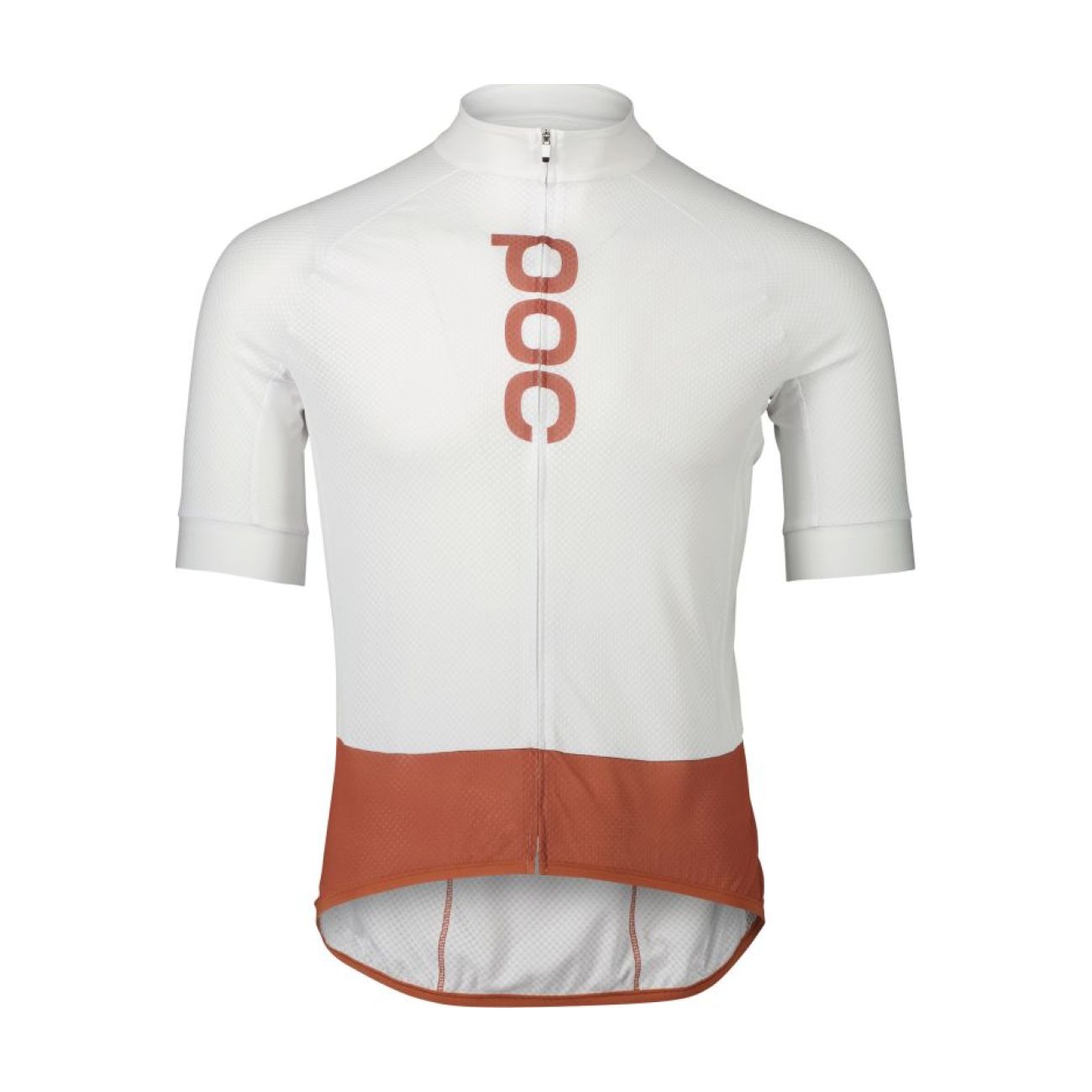 Levně POC Cyklistický dres s krátkým rukávem - ESSENTIAL ROAD - bílá/hnědá M