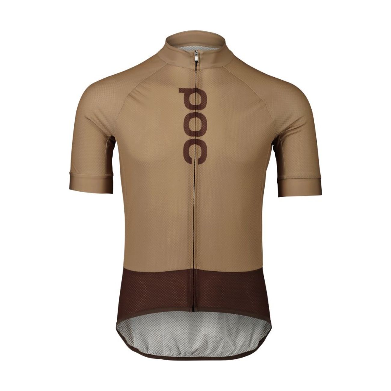 Levně POC Cyklistický dres s krátkým rukávem - ESSENTIAL ROAD - hnědá