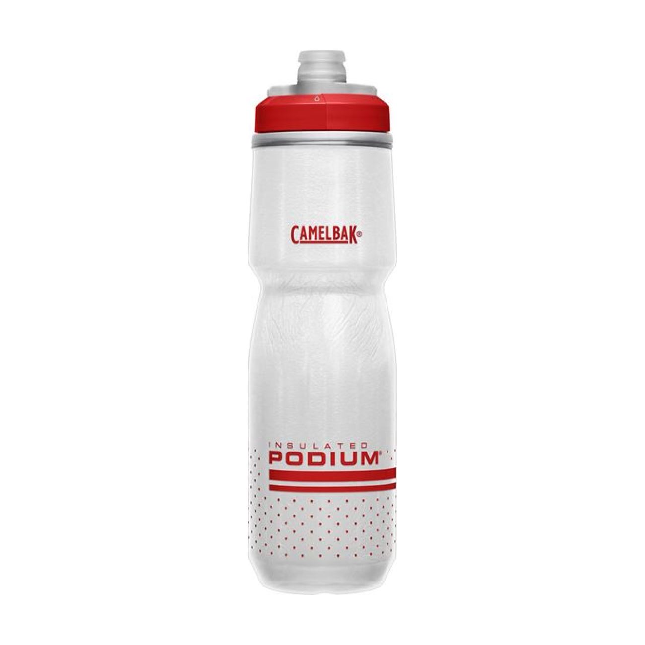 
                CAMELBAK Cyklistická láhev na vodu - PODIUM CHILL 0,71L - červená/bílá
            