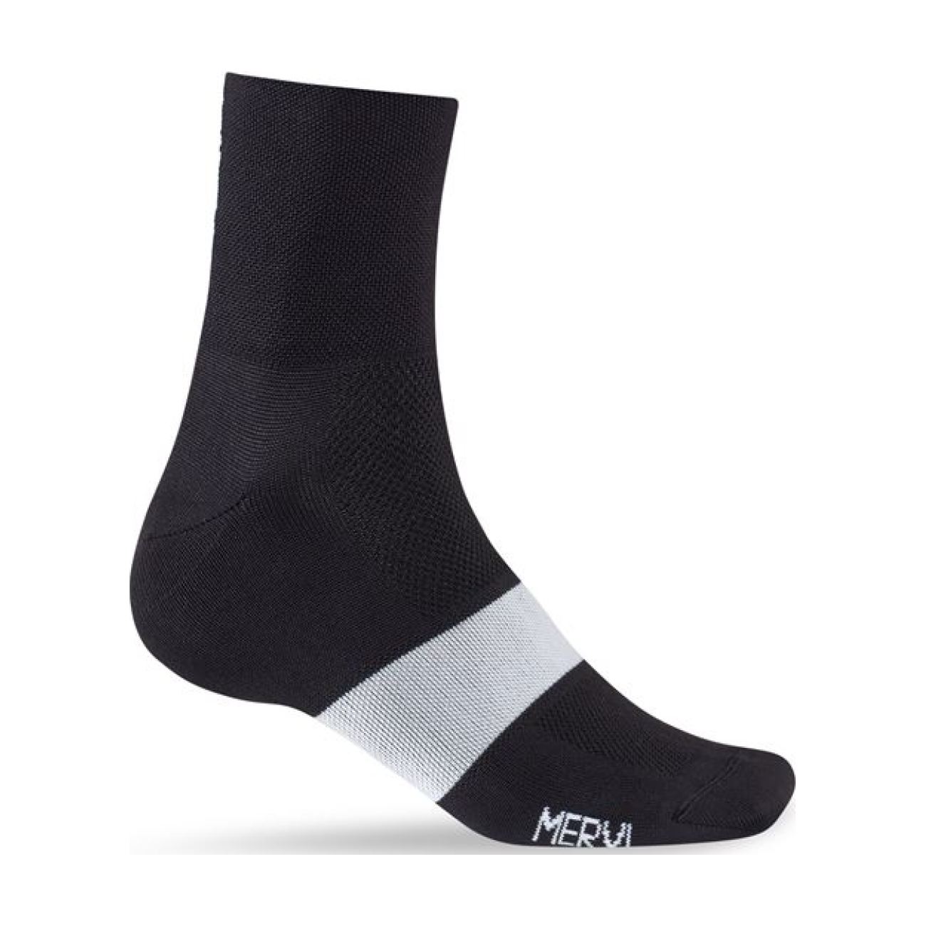 
                GIRO Cyklistické ponožky klasické - CLASSIC RACER - černá/bílá
            