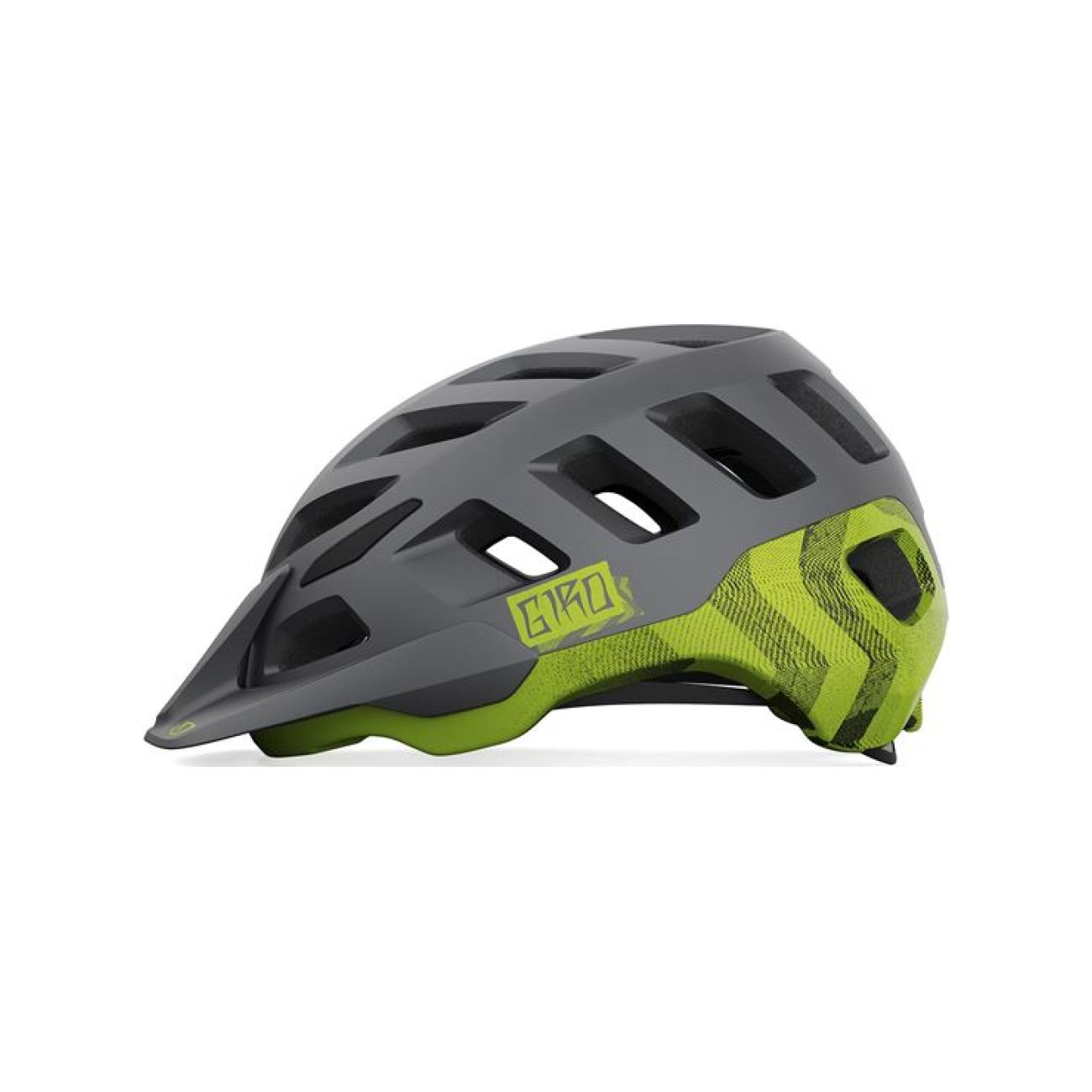Levně GIRO Cyklistická přilba - RADIX - černá/světle zelená