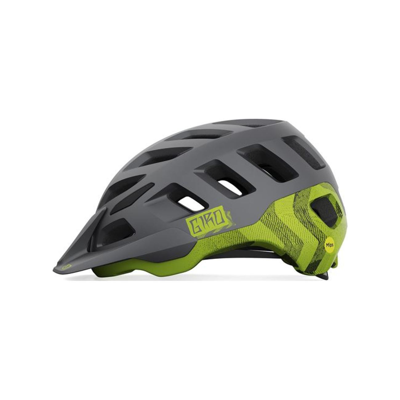 GIRO Cyklistická přilba - RADIX MIPS - černá/světle zelená (55–59 cm)