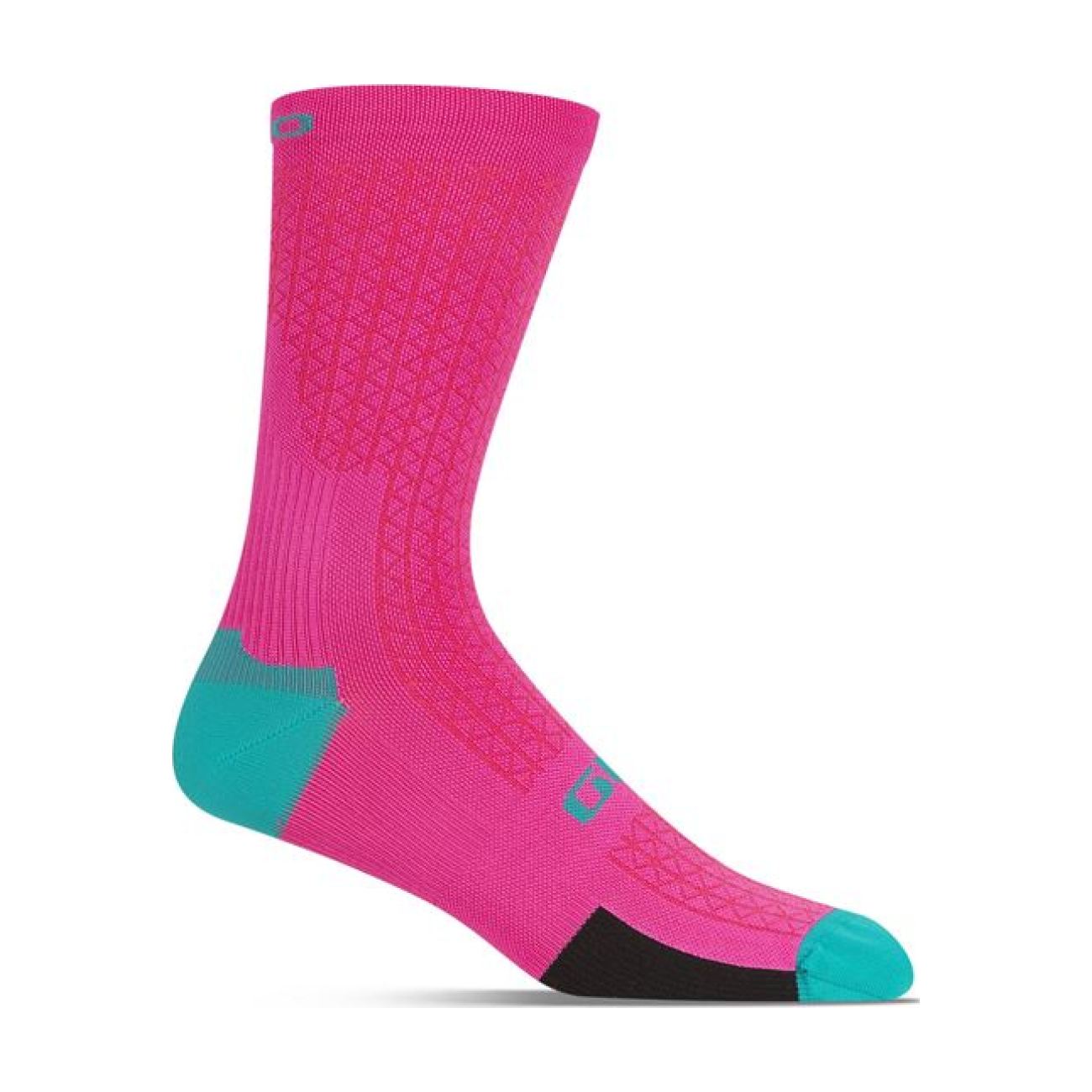 
                GIRO Cyklistické ponožky klasické - HRC TEAM - růžová/světle modrá
            