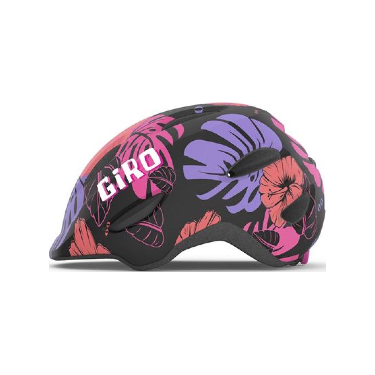 GIRO Cyklistická přilba - SCAMP - černá/růžová/fialová (45-49 cm)