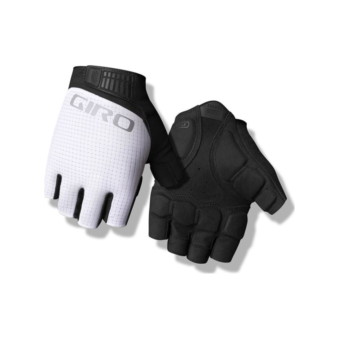 
                GIRO Cyklistické rukavice krátkoprsté - BRAVO II GEL - bílá/černá M
            