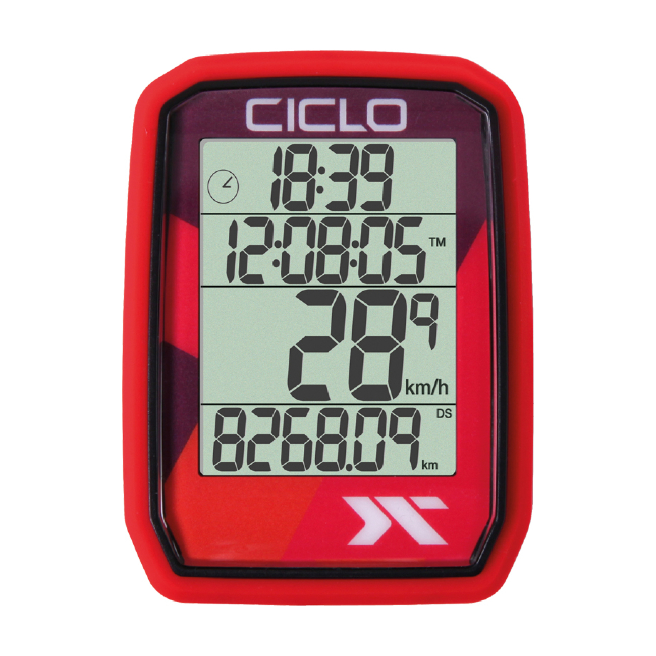 
                CICLOSPORT tachometr - PROTOS 105 - červená
            