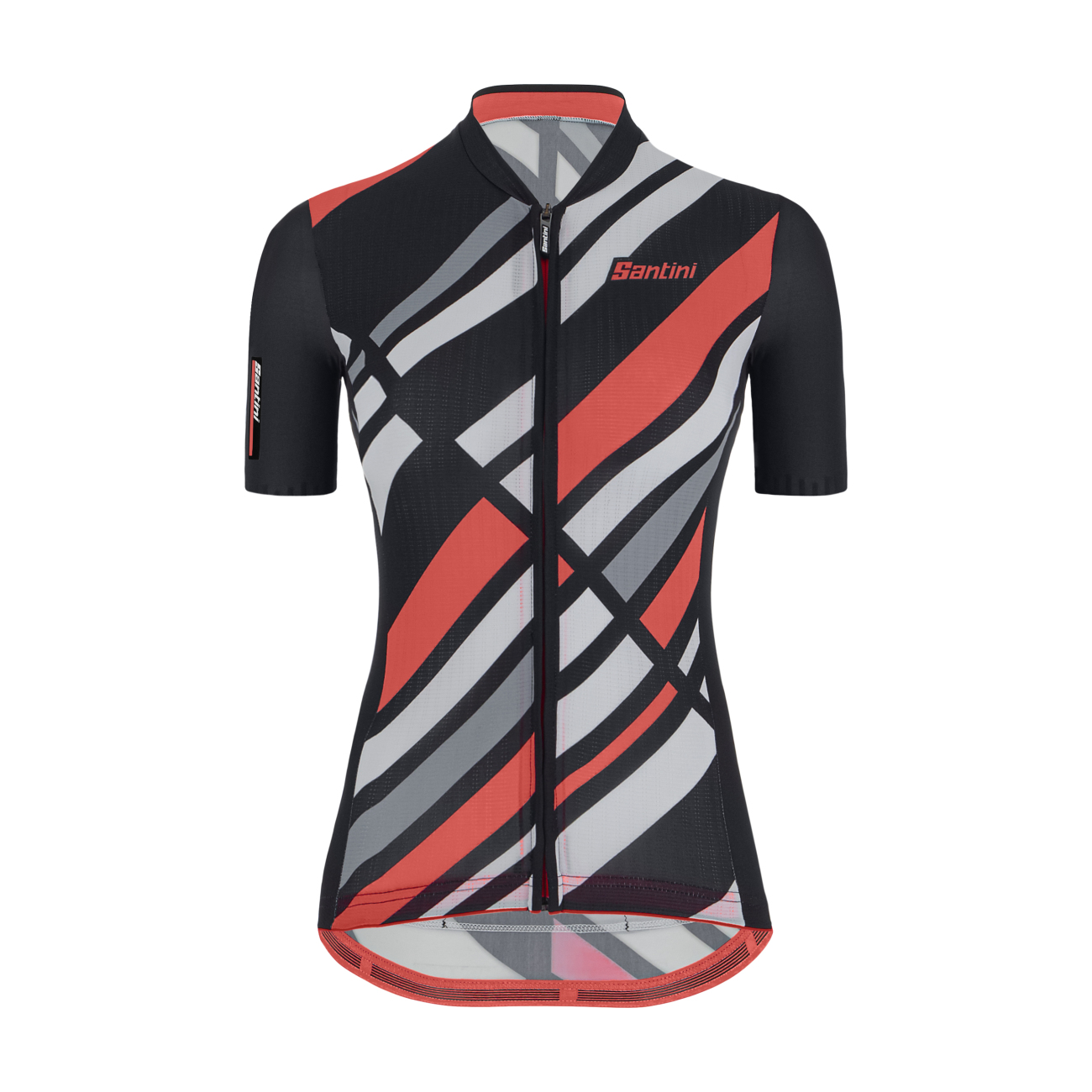 
                SANTINI Cyklistický dres s krátkým rukávem - ECO SLEEK RAGGIO - černá/růžová XS
            