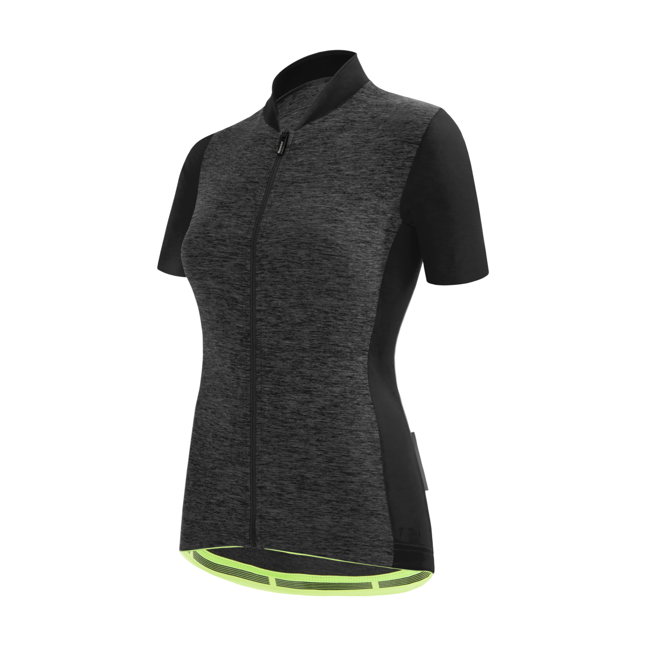 
                SANTINI Cyklistický dres s krátkým rukávem - COLORE PURO LADY - šedá/černá M
            