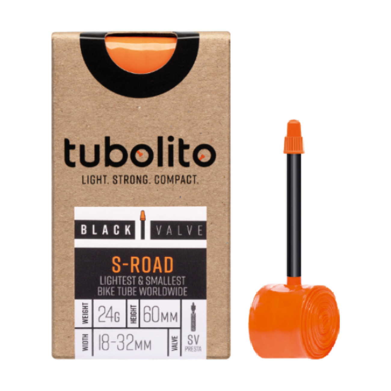 Levně TUBOLITO duše - S-TUBO ROAD 700x18/28C BLACK - SV80 - oranžová