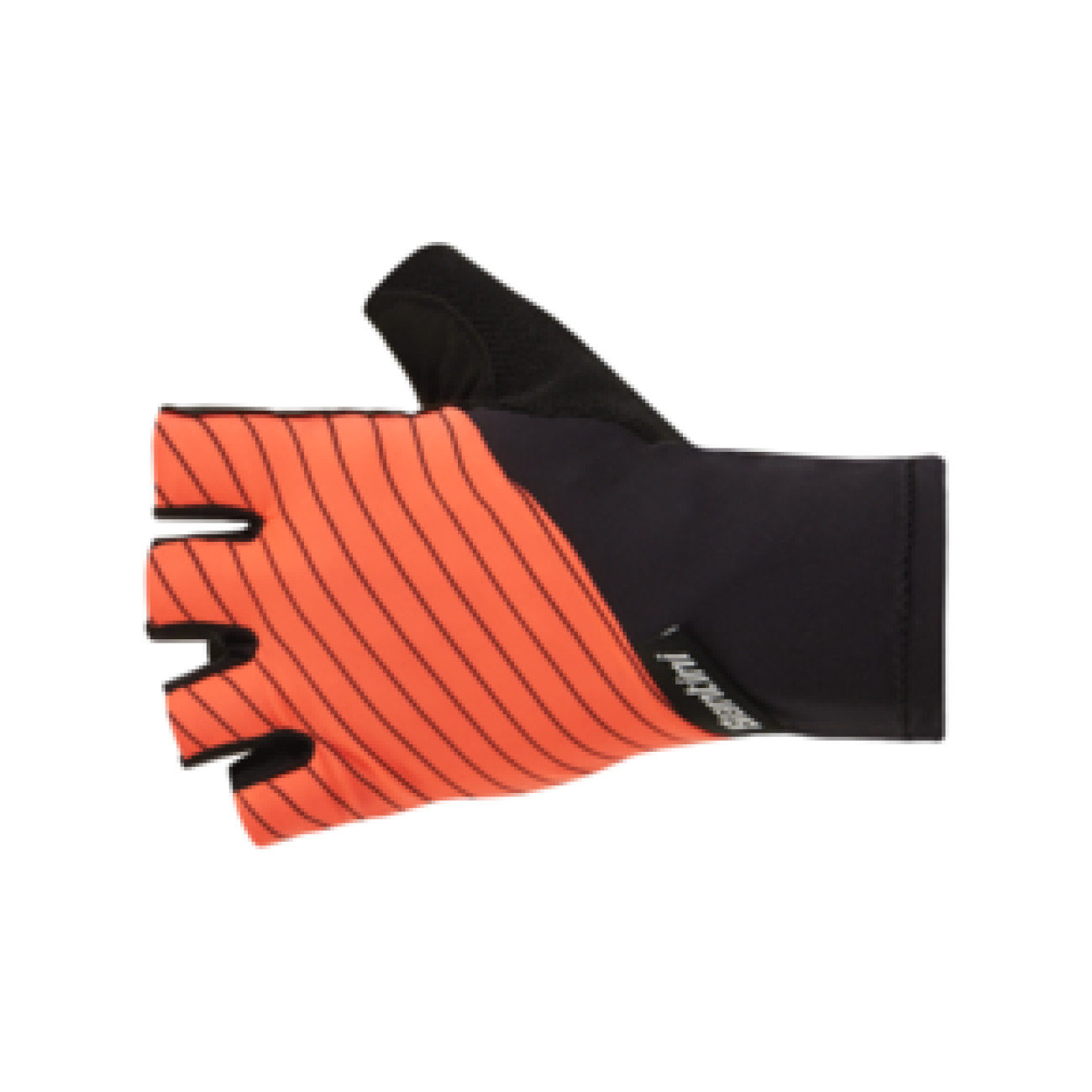 SANTINI Cyklistické rukavice krátkoprsté - RIGA - oranžová/černá M