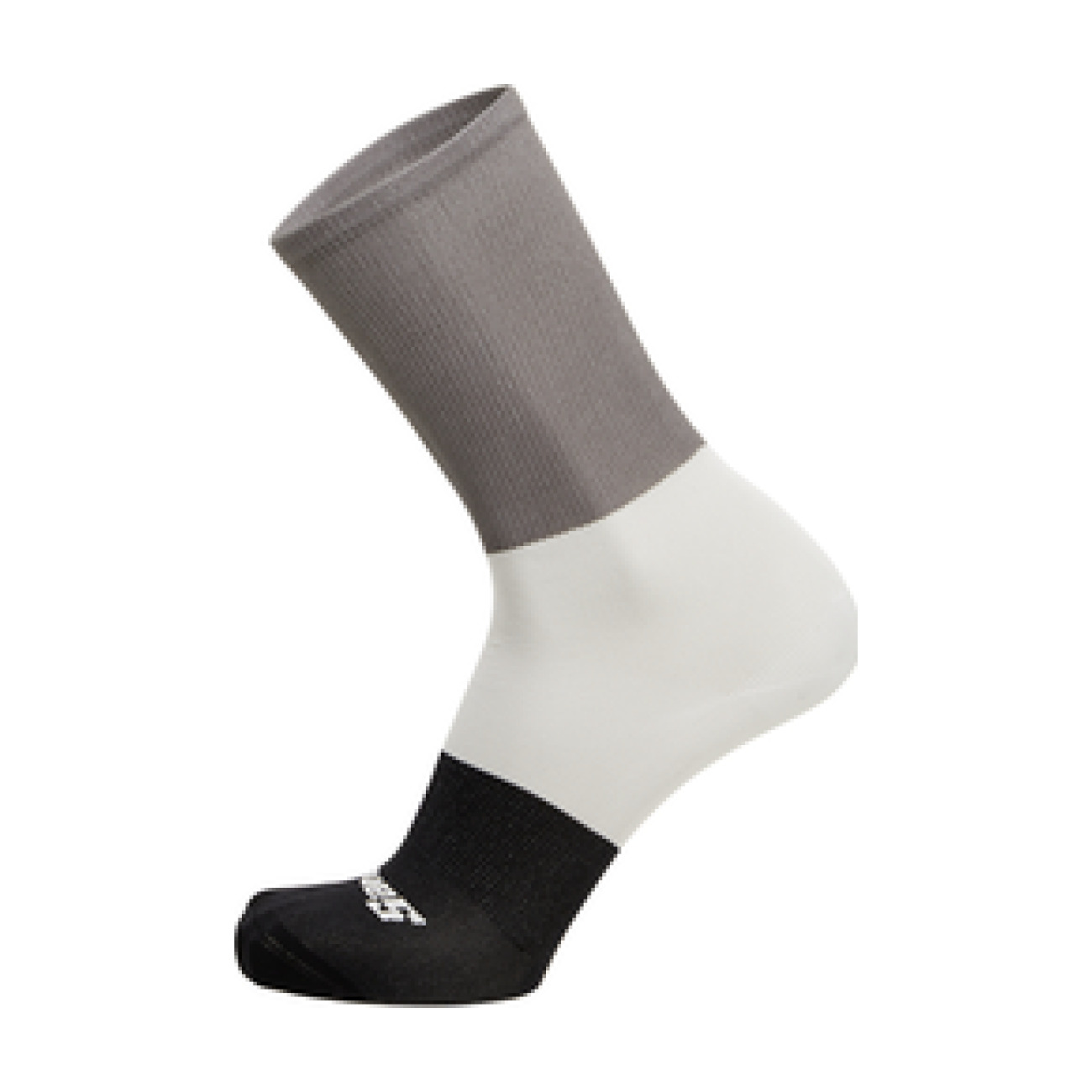Levně SANTINI Cyklistické ponožky klasické - BENGAL - bílá/šedá/černá XL