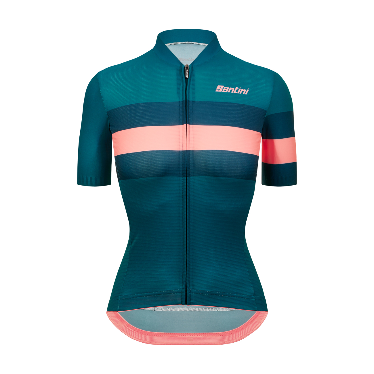 SANTINI Cyklistický dres s krátkým rukávem - ECO SLEEK BENGAL - růžová/modrá 2XL