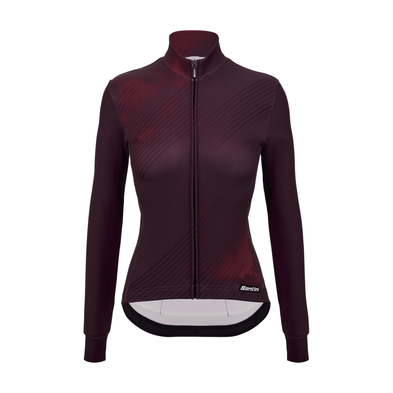 
                SANTINI Cyklistický dres s dlouhým rukávem zimní - PURE DYE - bordó S
            