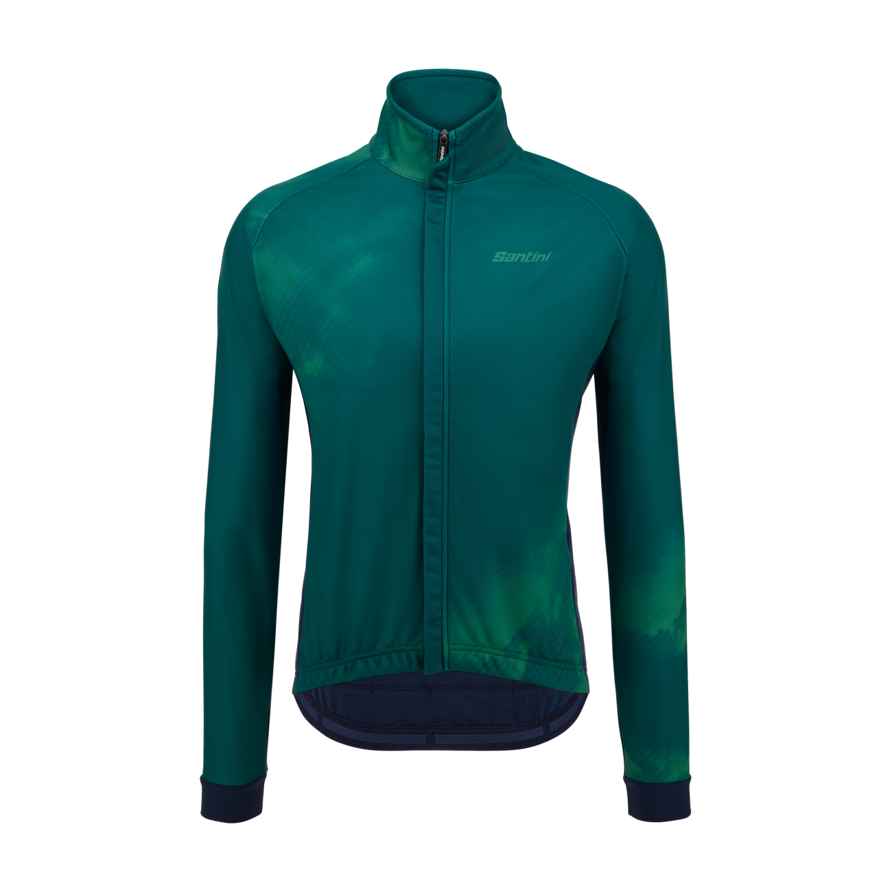 
                SANTINI Cyklistická zateplená bunda - PURE DYE - zelená
            
