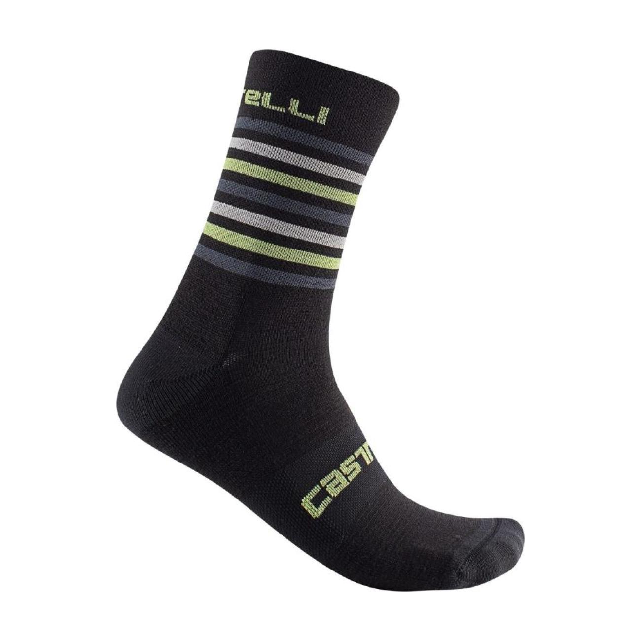 
                CASTELLI Cyklistické ponožky klasické - GREGGE 15 - černá
            