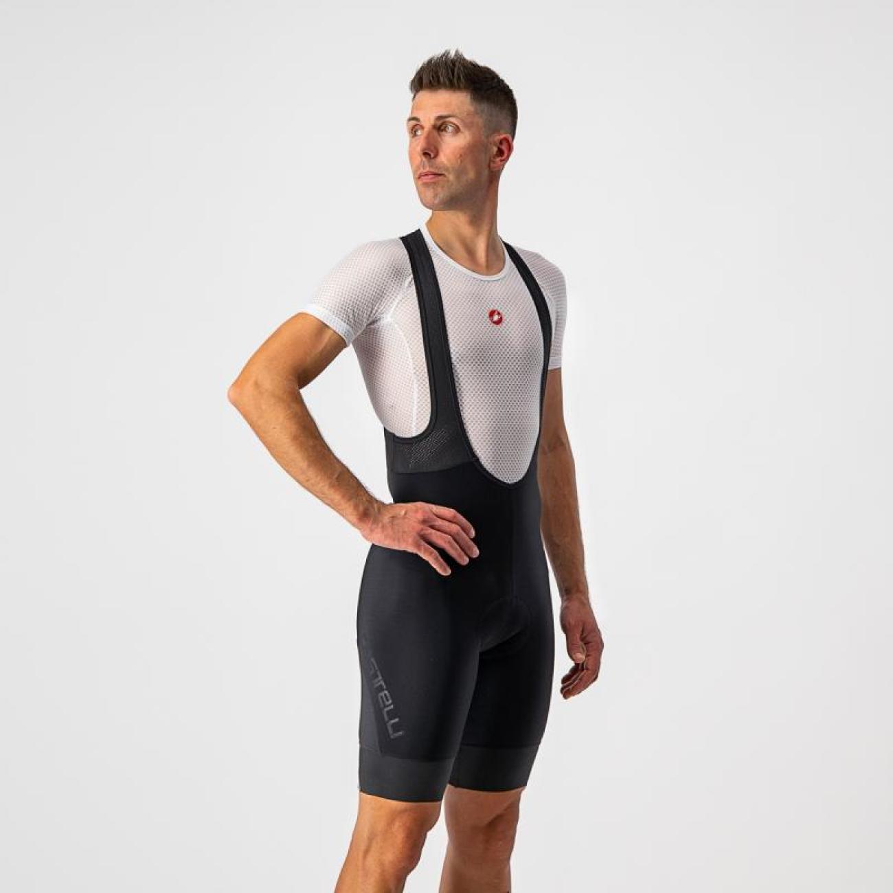 
                CASTELLI Cyklistické kalhoty krátké s laclem - TUTTO NANO - černá XS
            