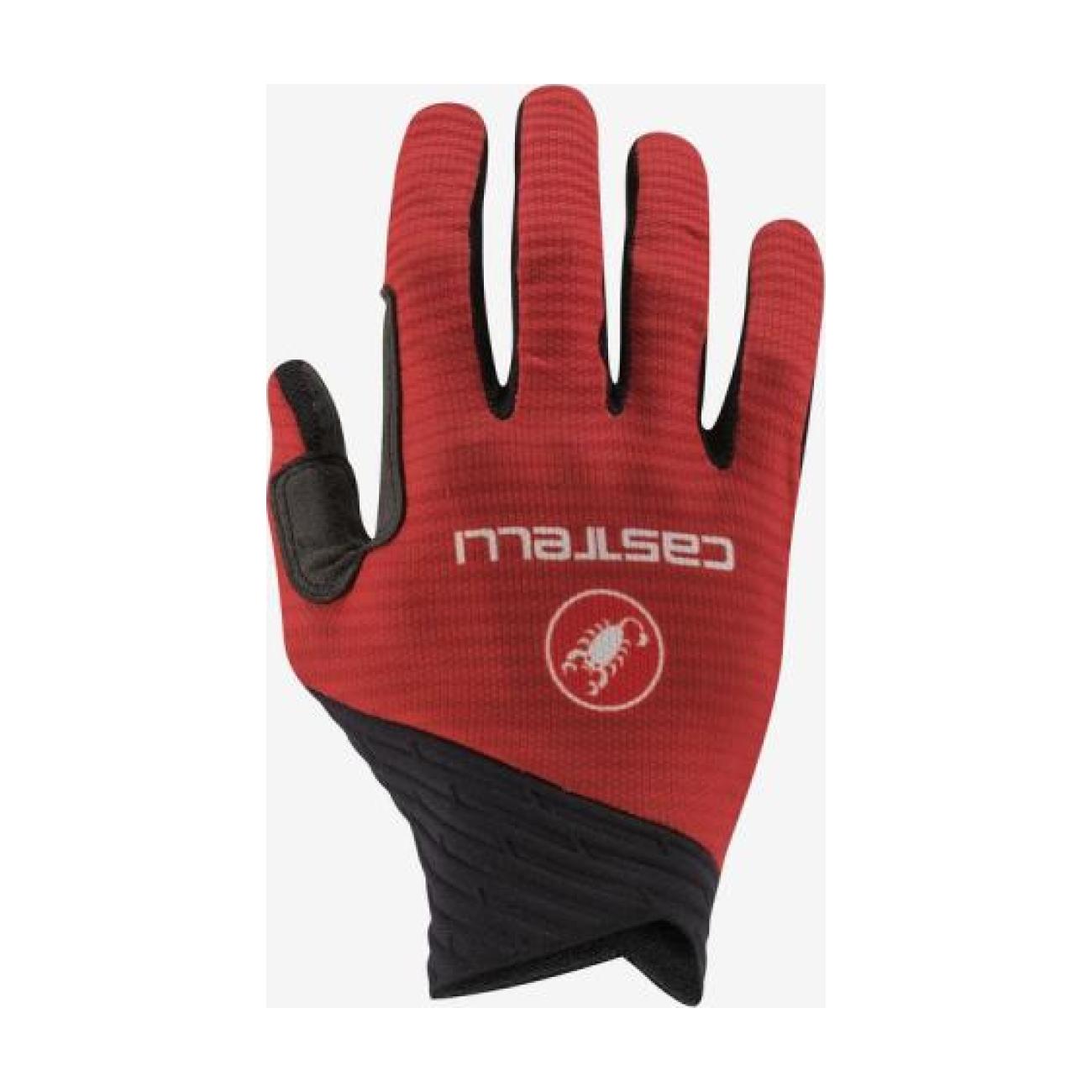 
                CASTELLI Cyklistické rukavice dlouhoprsté - CW 6.1 CROSS - červená M
            