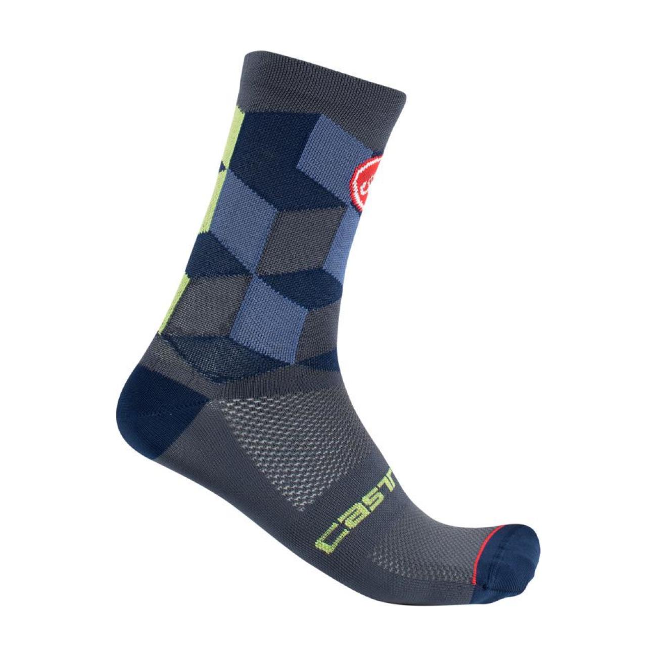 
                CASTELLI Cyklistické ponožky klasické - UNLIMITED 15 - modrá
            