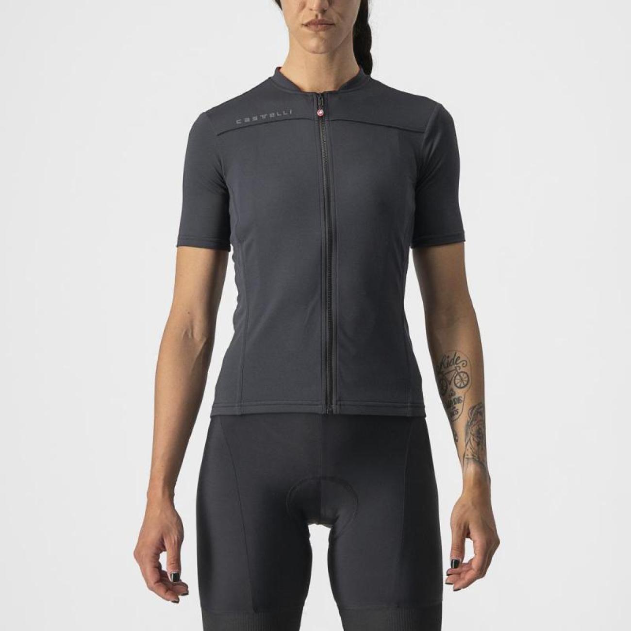 
                CASTELLI Cyklistický dres s krátkým rukávem - ANIMA 3 - černá
            
