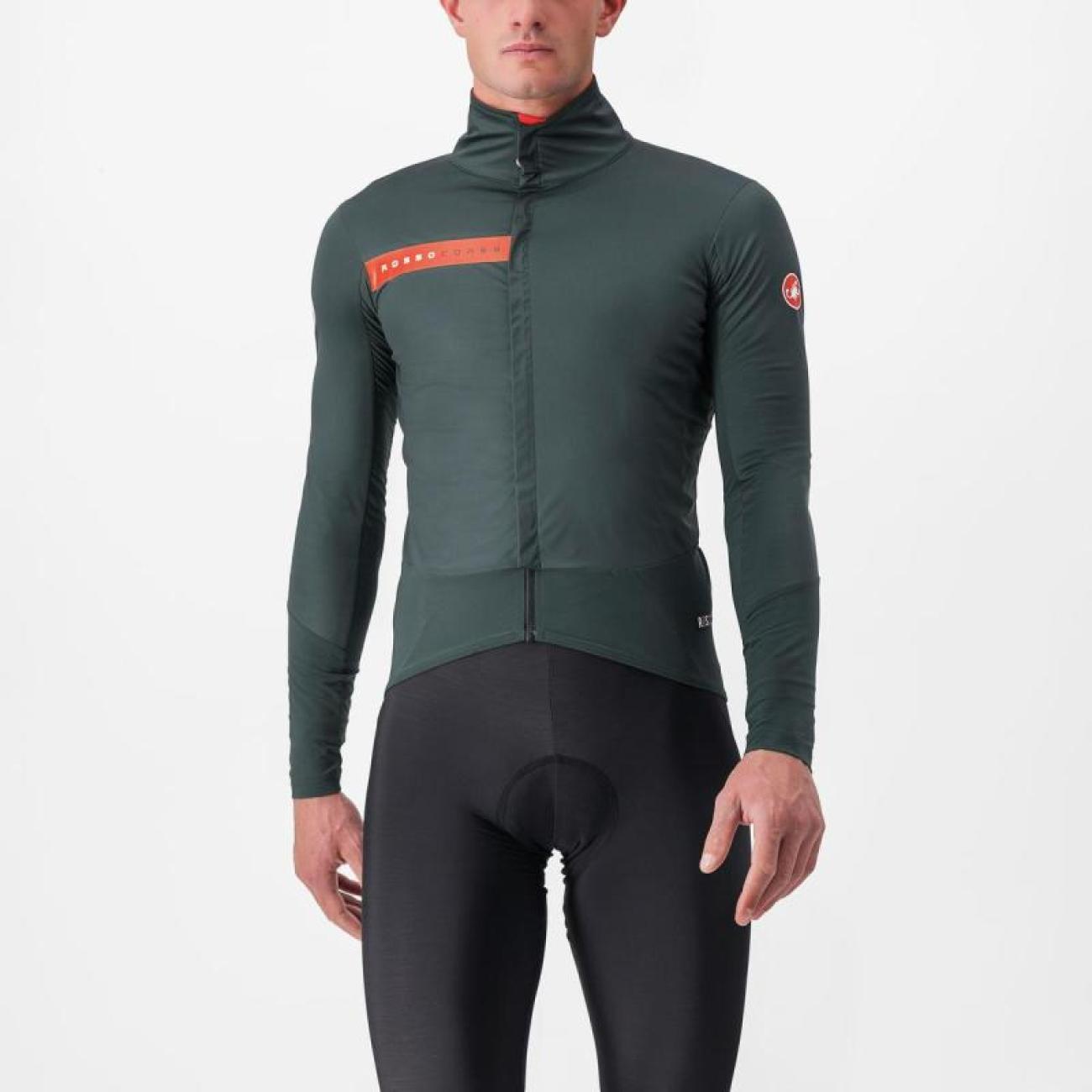 
                CASTELLI Cyklistická zateplená bunda - BETA RoS - zelená M
            