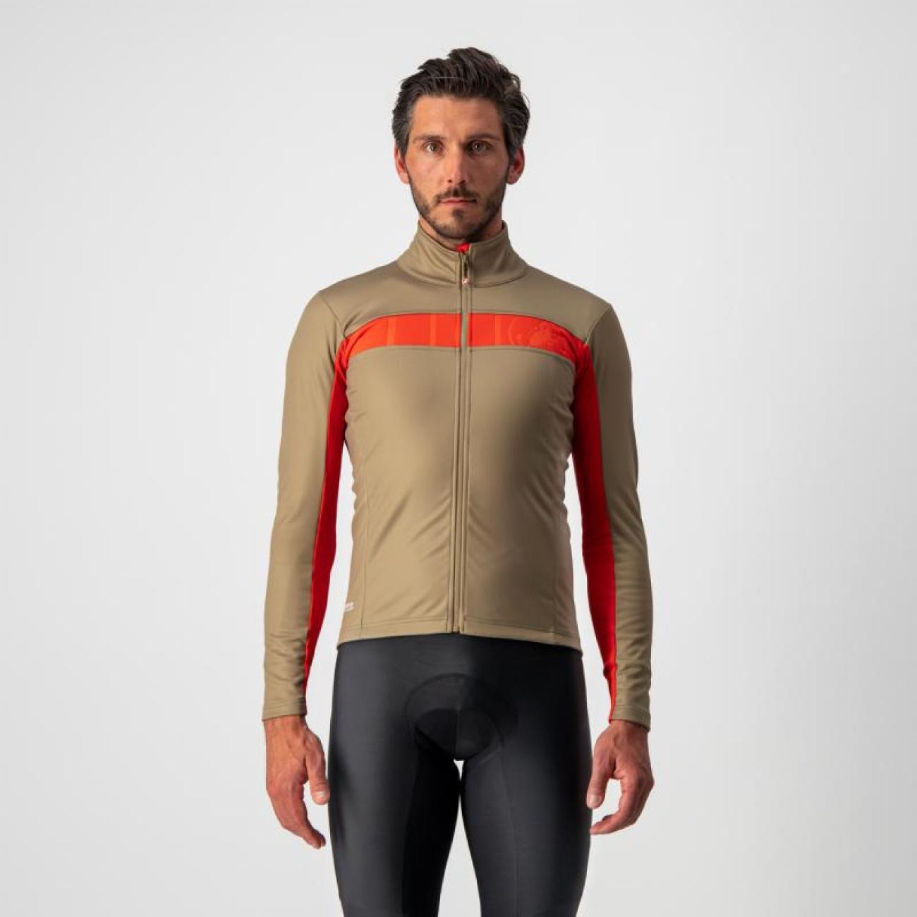 
                CASTELLI Cyklistická zateplená bunda - MORTIROLO VI - zelená 3XL
            