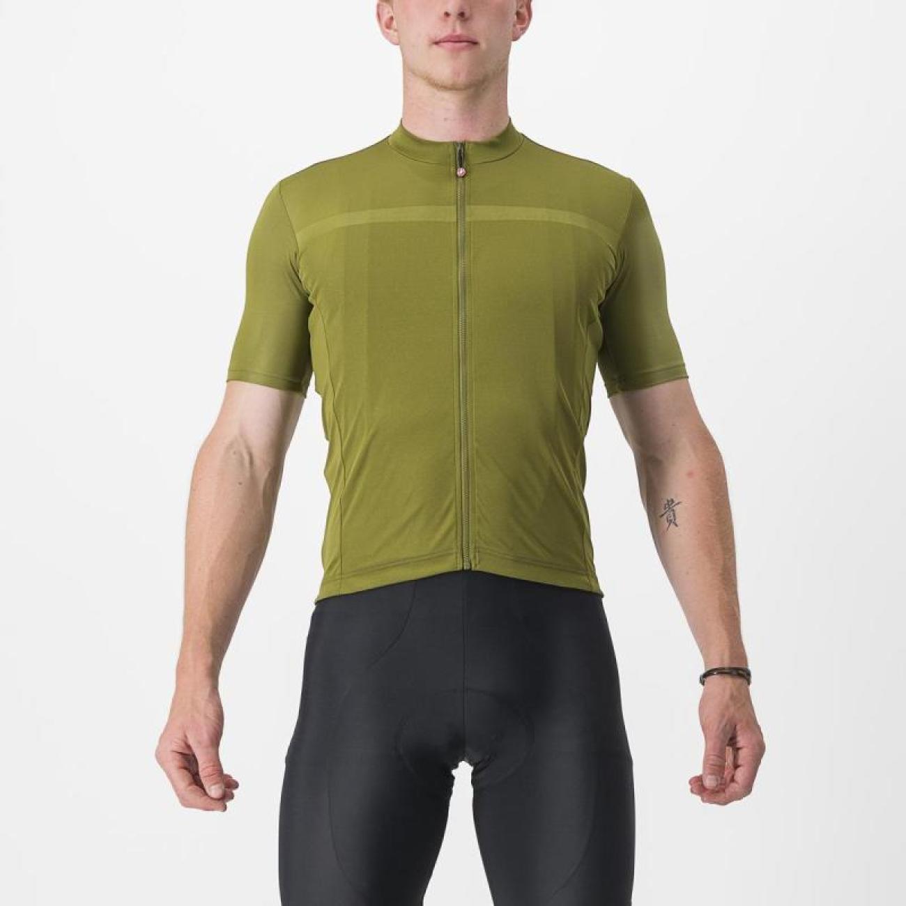 
                CASTELLI Cyklistický dres s krátkým rukávem - CLASSIFICA - zelená L
            