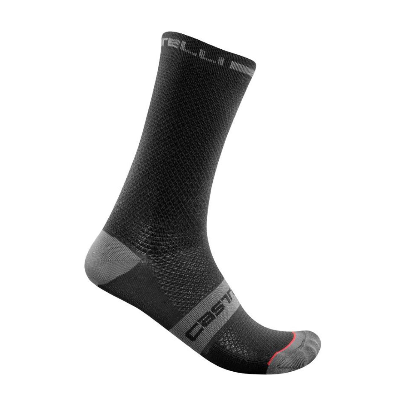 
                CASTELLI Cyklistické ponožky klasické - SUPERLEGGERA T 18 - černá S-M
            