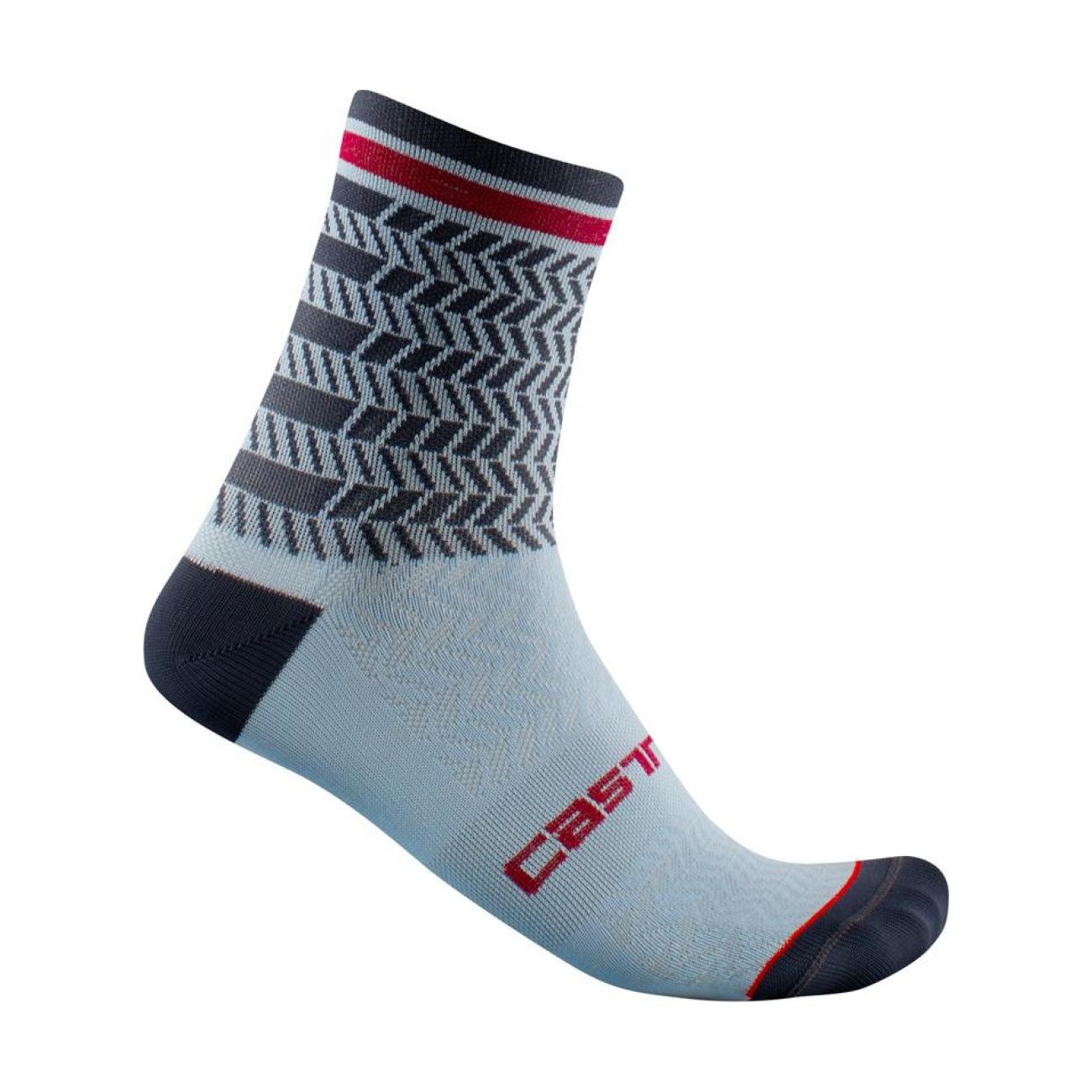 
                CASTELLI Cyklistické ponožky klasické - AVANTI 12 - světle modrá/modrá S-M
            