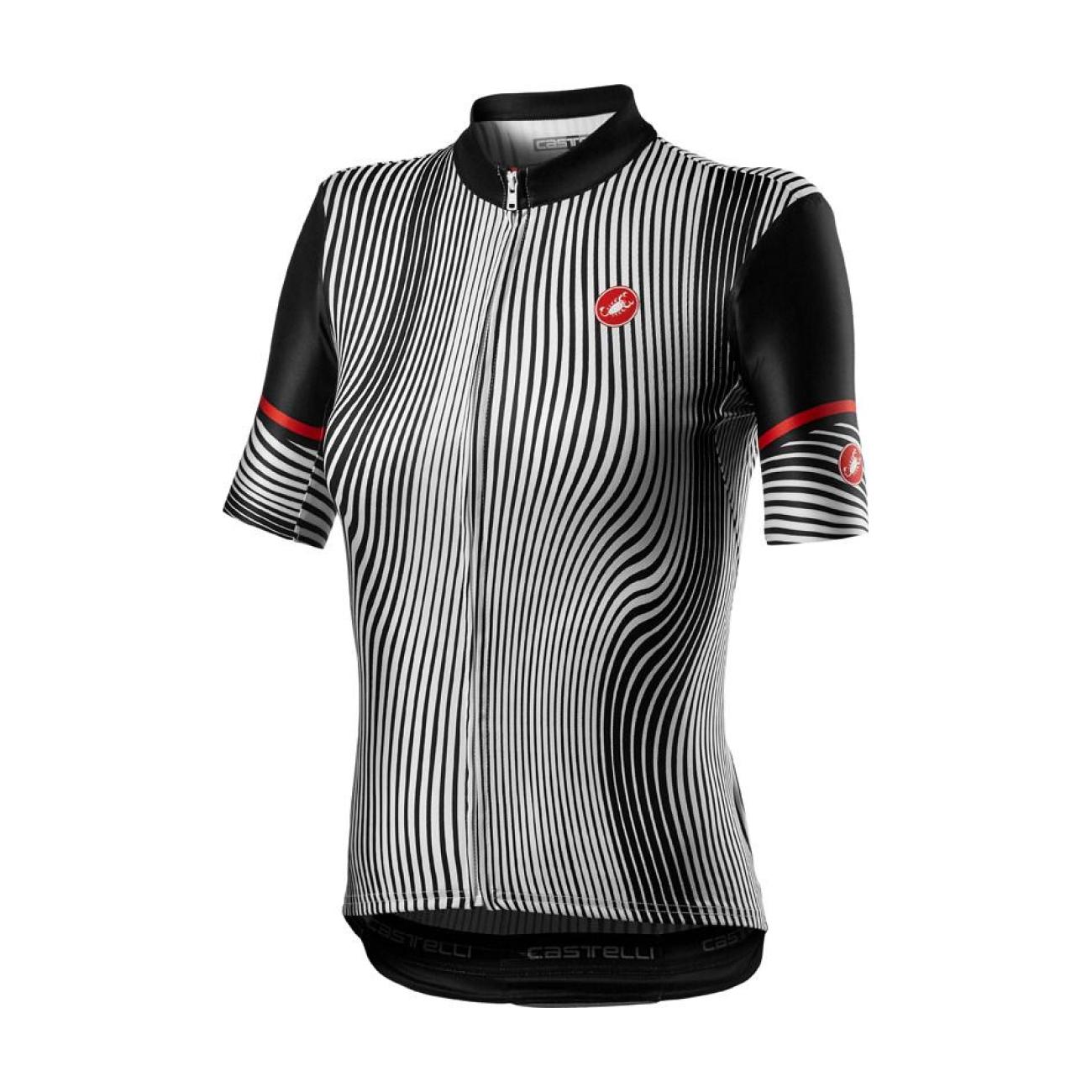 
                CASTELLI Cyklistický dres s krátkým rukávem -  ILLUSIONE - černá/bílá XS
            