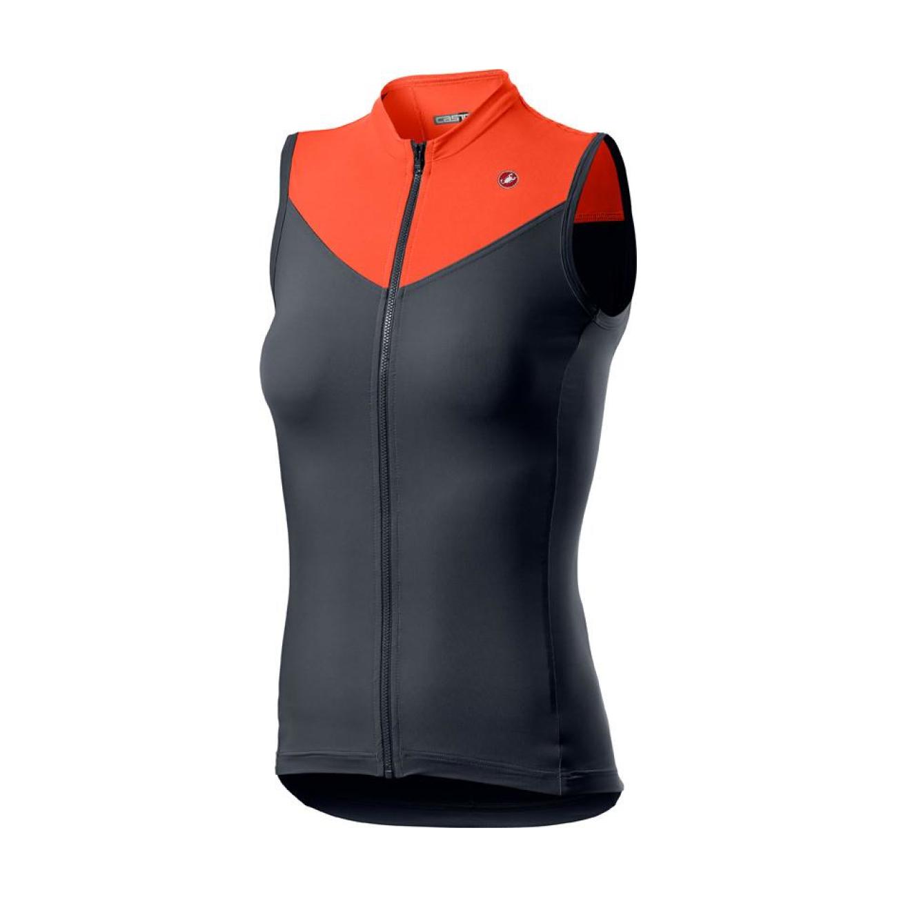 
                CASTELLI Cyklistický dres bez rukávů - SOLARIS - modrá L
            