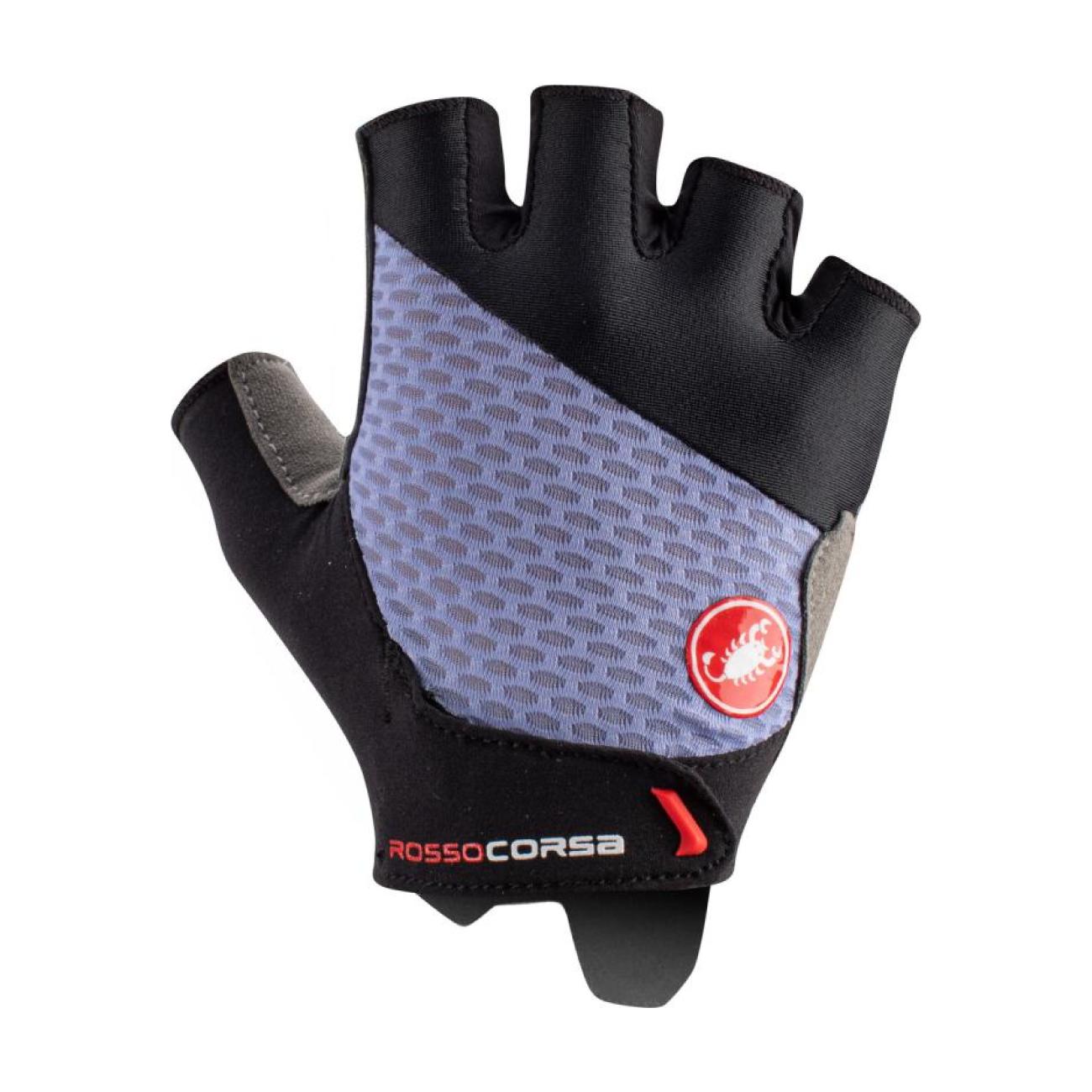 
                CASTELLI Cyklistické rukavice krátkoprsté - ROSSO CORSA 2 W - fialová XL
            