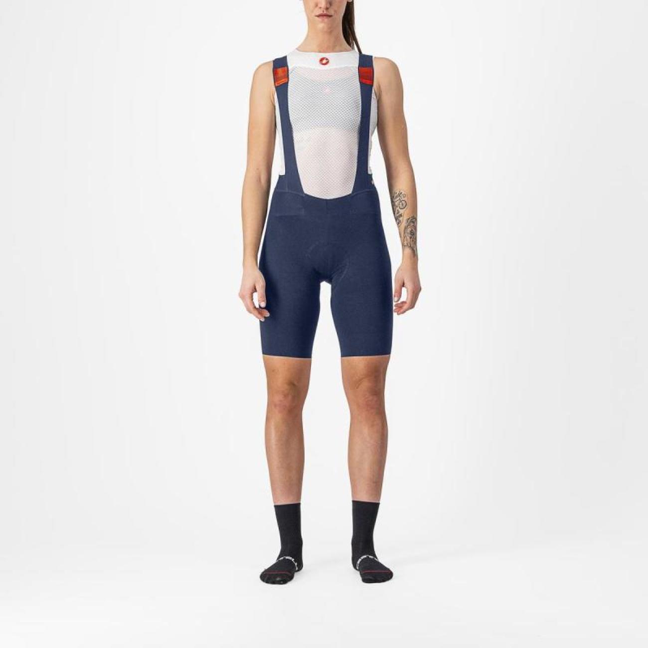 Levně CASTELLI Cyklistické kalhoty krátké s laclem - PREMIO BLACK - modrá S