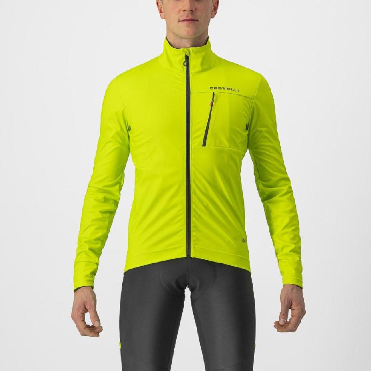 CASTELLI Cyklistická zateplená bunda - GO - světle zelená 2XL