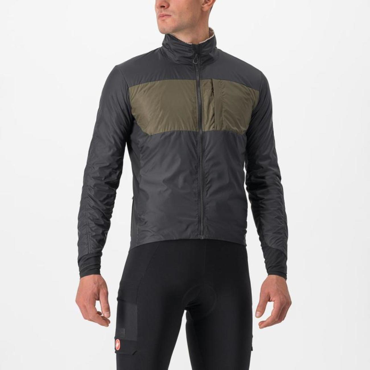 
                CASTELLI Cyklistická zateplená bunda - UNLIMITED PUFFY - antracitová XL
            