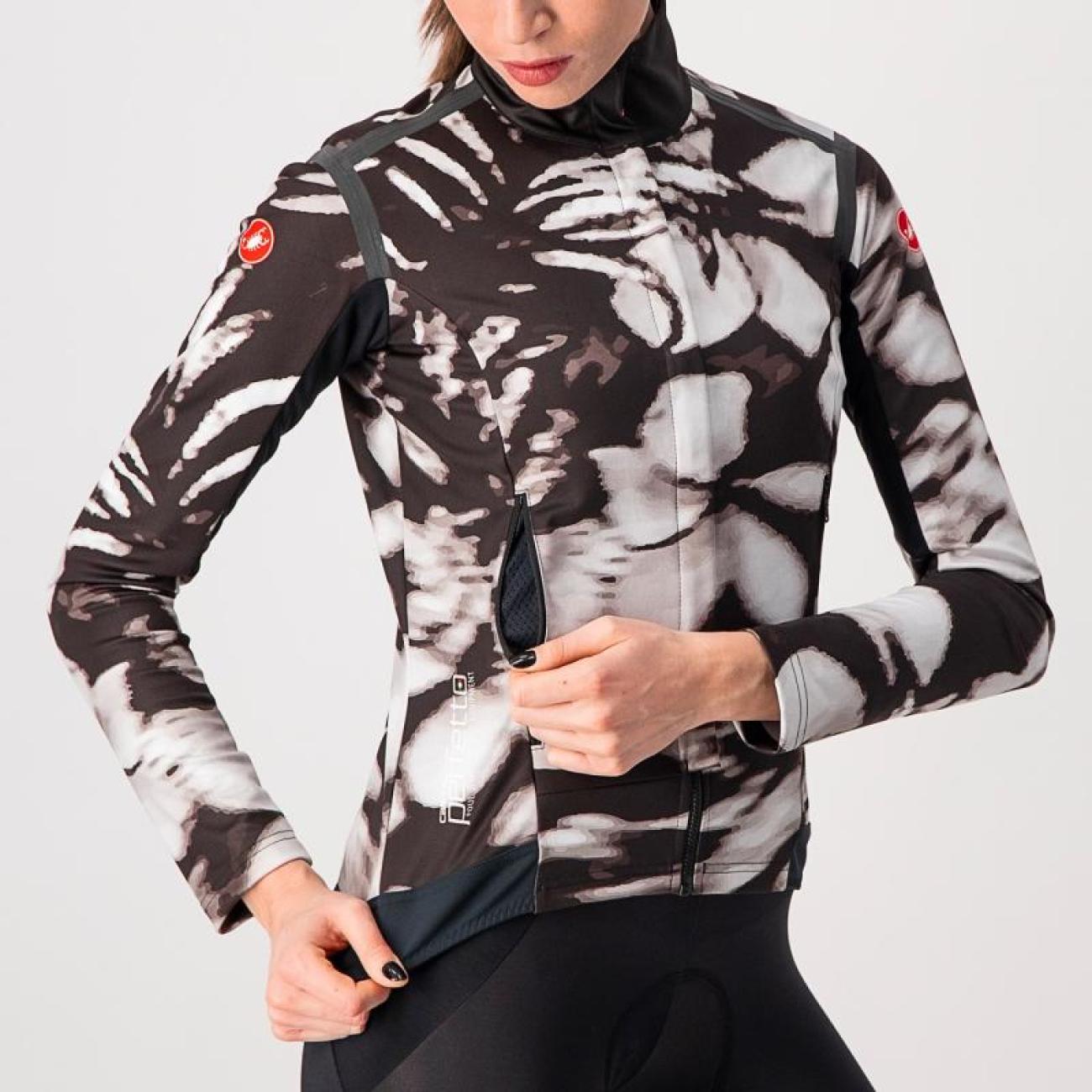 
                CASTELLI Cyklistická zateplená bunda - PERFETTO ROS W UNLIMITED - černá/bílá
            
