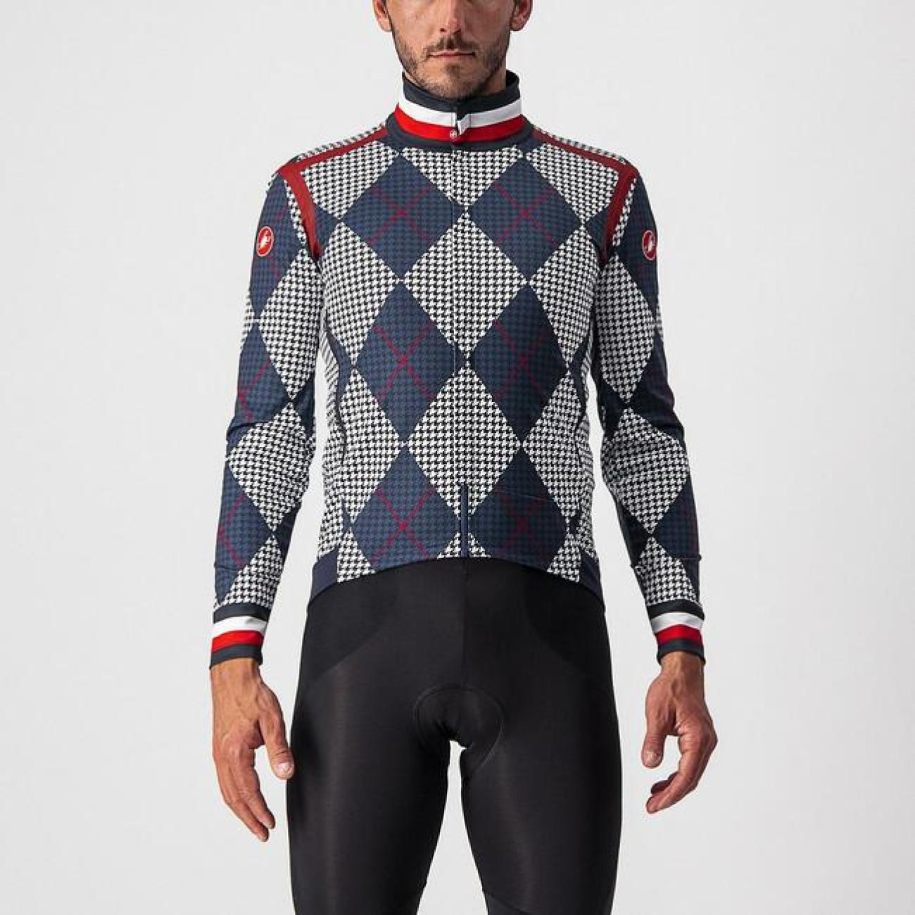 
                CASTELLI Cyklistická zateplená bunda - PERFETTO ROS LIMITED EDITION - bílá/modrá/červená L
            