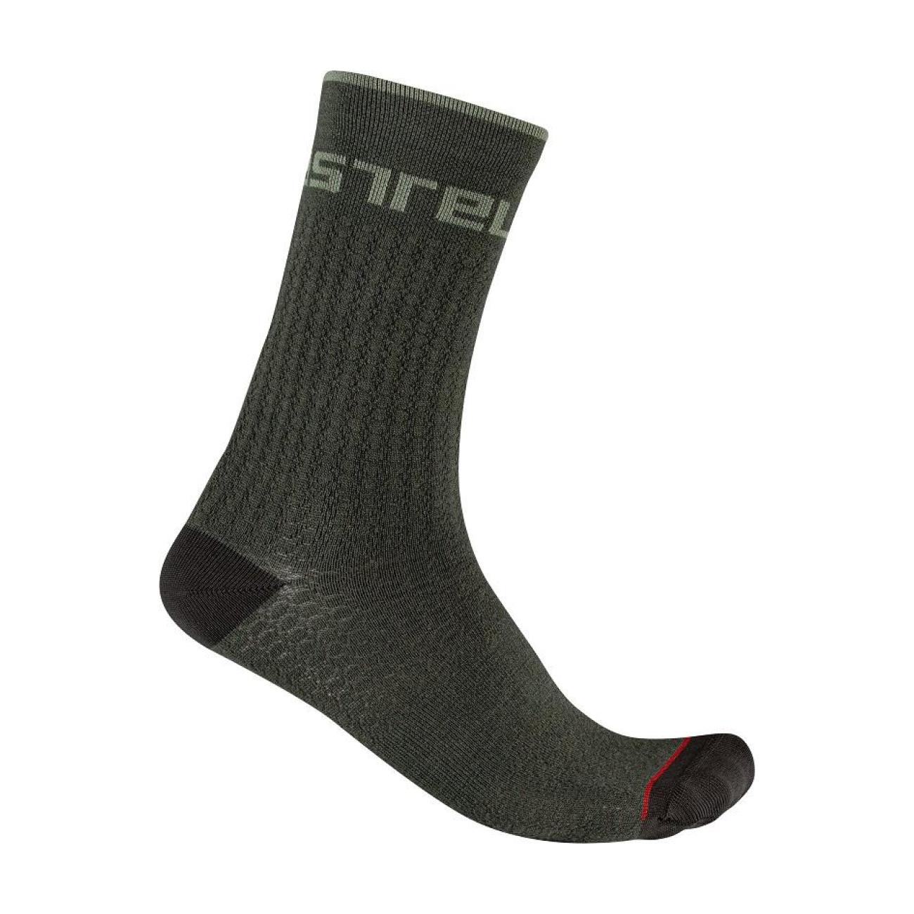 Levně CASTELLI Cyklistické ponožky klasické - DISTANZA 20 - zelená L-XL