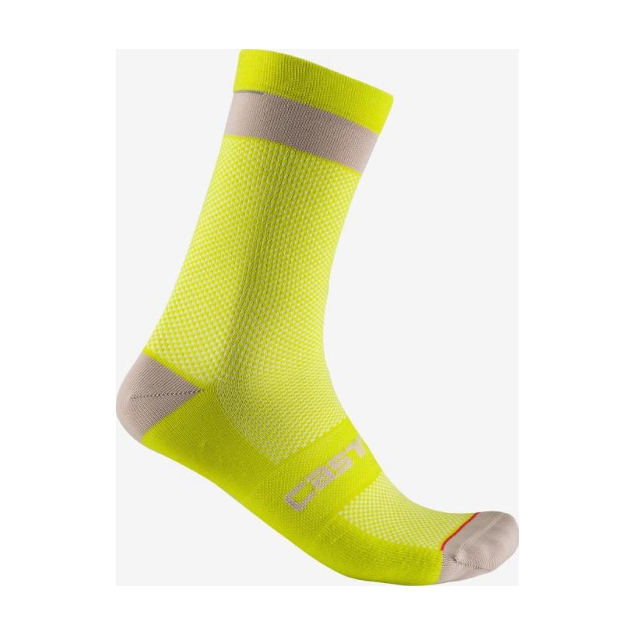 
                CASTELLI Cyklistické ponožky klasické - ALPHA 18 - žlutá 2XL
            